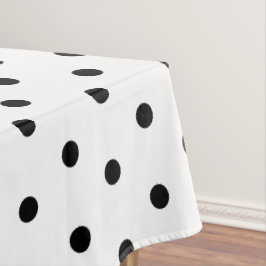 Toalha De Mesa Pontos Pretos Brancos Clássicos