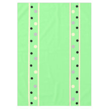 Pontos verde menta creme cinza