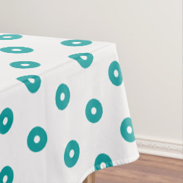Toalha De Mesa Pontos verdes aqua