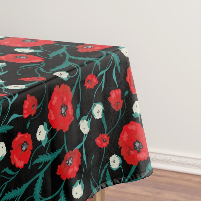 Toalha De Mesa Pópias e Rosas de Flor Perfeito (Posição Original)