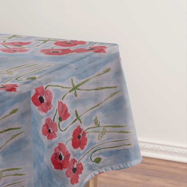 Toalha De Mesa Poppies Vermelhos Selvagens (Posição Original)