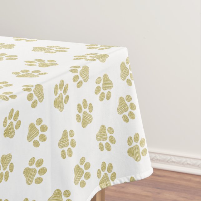 Toalha De Mesa Porcas, Patas-Cachorros, Patas Douradas (Posição Original)
