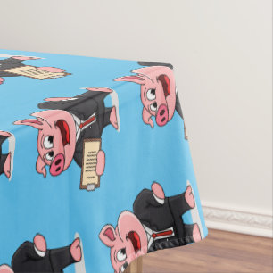 Toalha De Mesa Porco engraçado em desenhos animados 