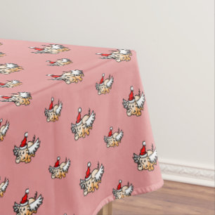 Toalha de Mesa Porco Voador de Natal