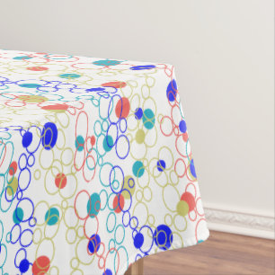 Toalha De Mesa Portas dos círculos do Verde limão Azul Aqua Coral