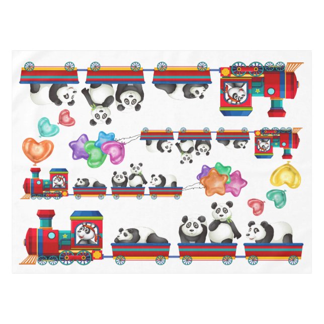 Toalha De Mesa Precioso Panda Tablecloth - Cobrir Mesa (Frente (Horizontal))