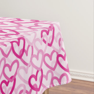 Toalha De Mesa Preppy Hearts Pink