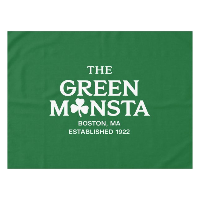 Toalha De Mesa Presente de beisebol Green Monsta Boston Green Mon (Frente (Horizontal))