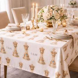 Toalha De Mesa Presente de Casamento Casal Real Ouro Rainha Rei