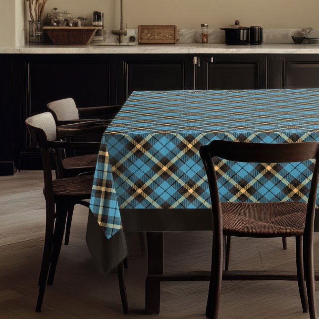 Toalha De Mesa Presente de Tablecloth de Xadrez Tradicional Chic  (Traditional Plaid Tablecloth Gift for the Man)