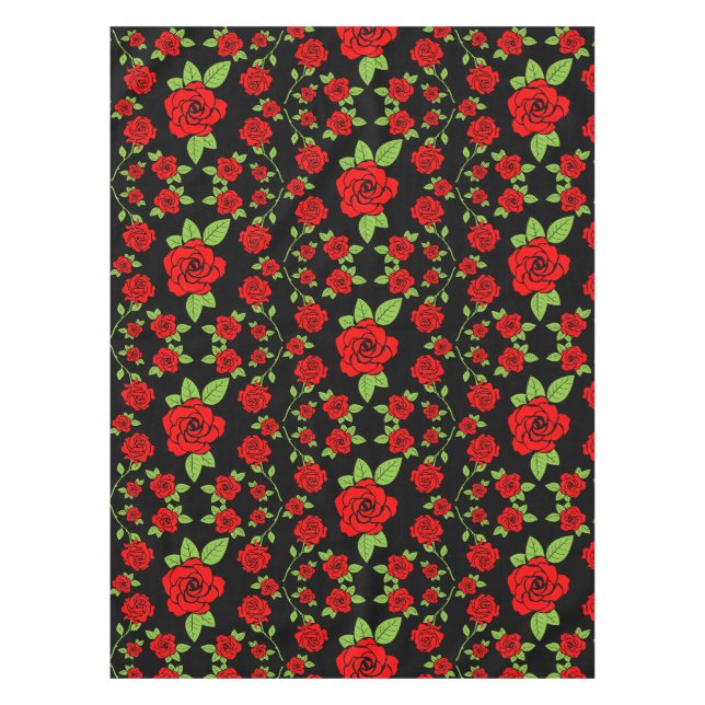 Toalha De Mesa Presentes de cozinha de padrão de rosa (Frente)