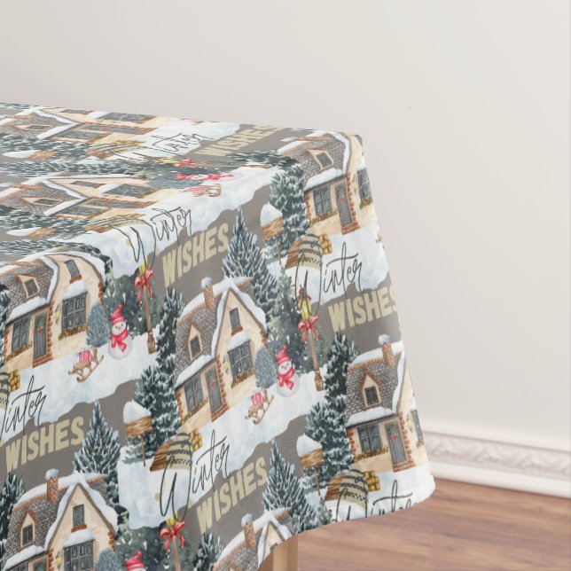 Toalha De Mesa Presentes de Natal Winter Wishes para decoração de (Posição Original)