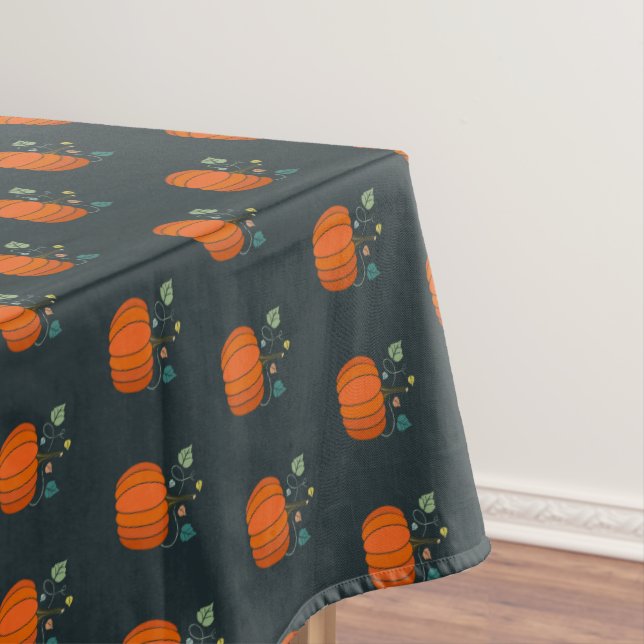Toalha de Mesa Preta de Abóbora de Halloween Decor (Posição Original)