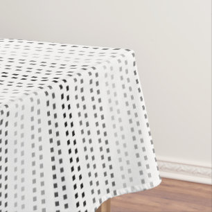 Toalha De Mesa Preto e Branco com Cor de Fundo Alterável