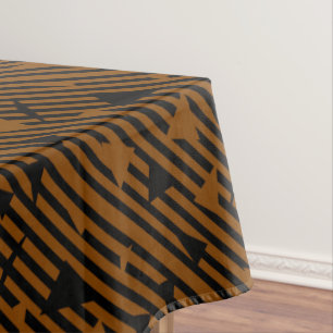 Toalha De Mesa Preto e Tan