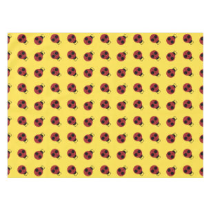 Toalha De Mesa Preto Ladybug Gráfico Amarelo