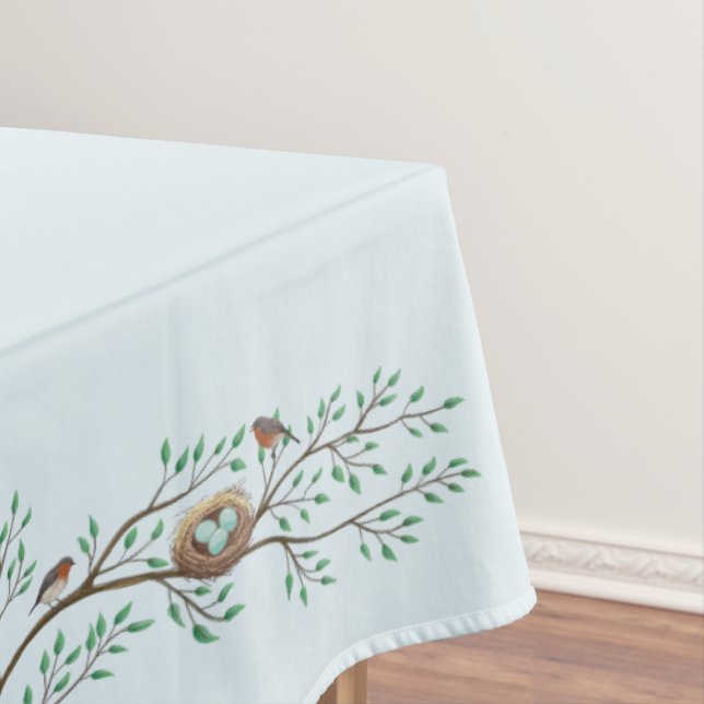 Toalha De Mesa Primavera de Chá de fraldas (Posição Original)