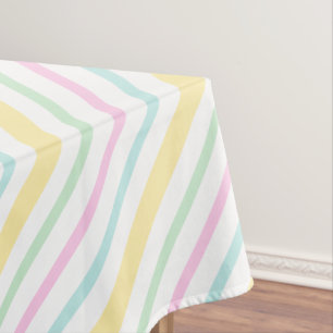 Toalha De Mesa Primavera Pastel Stripe