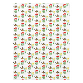 Toalha De Mesa Primavera Tulipas Daffodils e Borboletas Floral