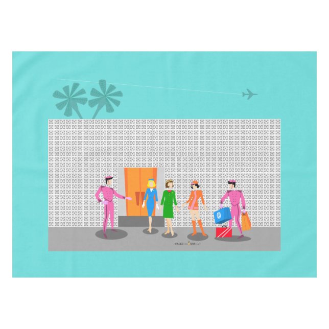 Toalha De Mesa Primaveras de Palma Atômica Tablecloth do Partido  (Frente (Horizontal))