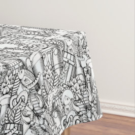 Toalha De Mesa Produtos do mar e cerveja Tablecloth