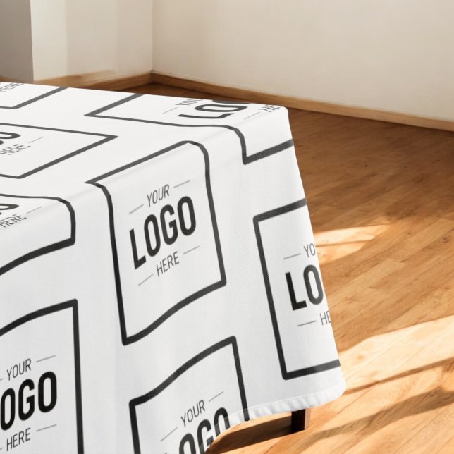 Toalha De Mesa Promocional comercial do logotipo branco preto (Criador carregado)