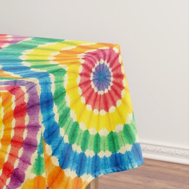 Toalha de Mesa Psicanédica Tie Dye | Toalha de Mes (Posição Original)
