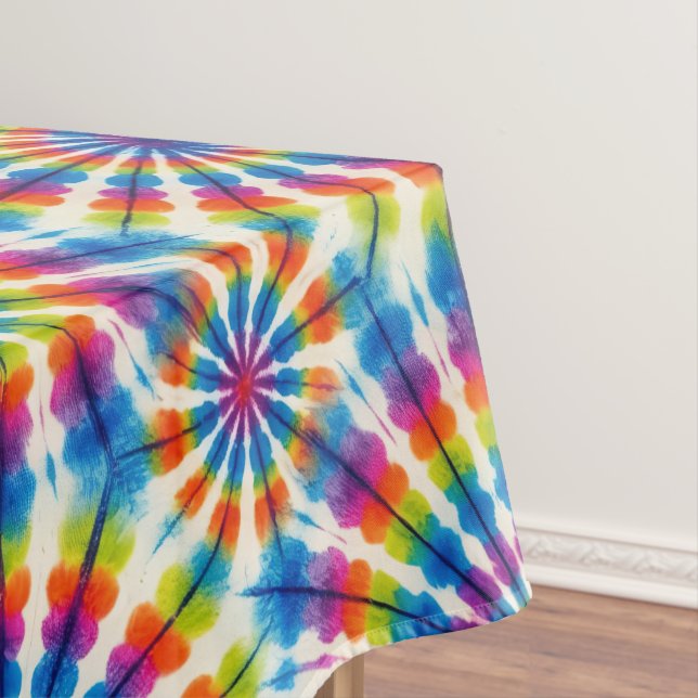 Toalha de Mesa Psicanédica Tie Dye | Toalha de Mes (Posição Original)