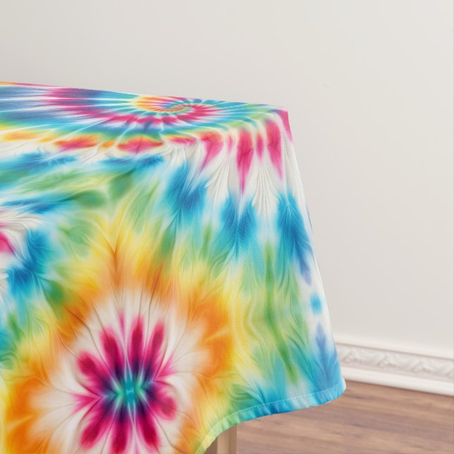 Toalha de Mesa Psicanédica Tie Dye | Toalha de Mes (Posição Original)
