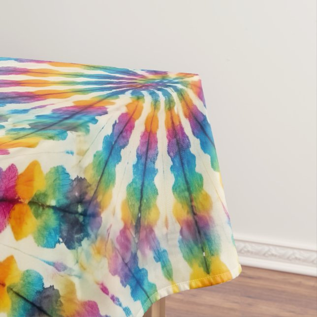 Toalha de Mesa Psicodélica Tie Dye | Toalha de Mes (Posição Original)