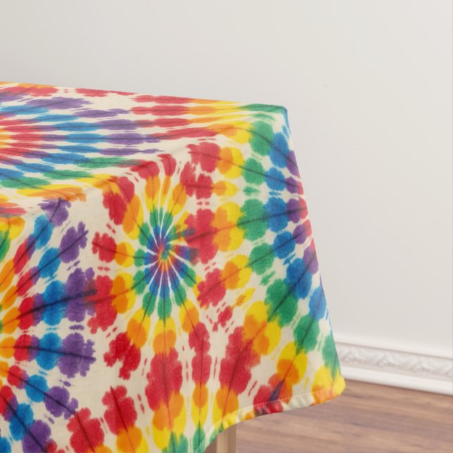 Toalha de Mesa Psicodélica Tie Dye | Toalha de Mes (Posição Original)