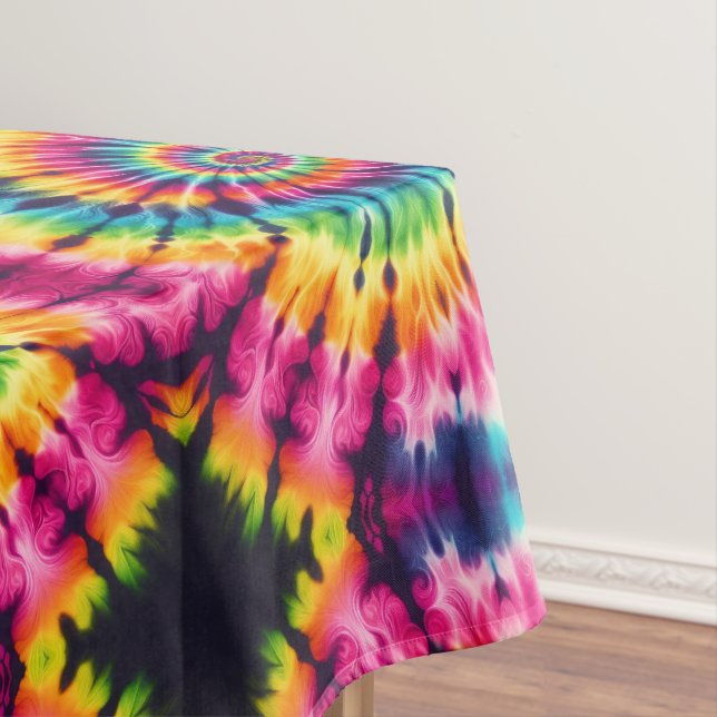 Toalha de Mesa Psicodélica Tie Dye | Toalha de Mes (Posição Original)