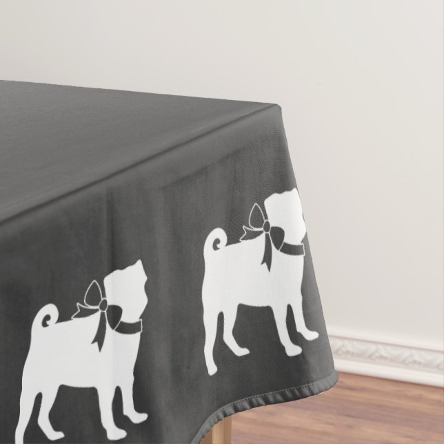 Toalha De Mesa Pug Chá de fraldas Cão Puppy Sexo Neutro (Posição Original)