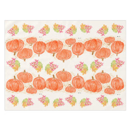 Toalha De Mesa Pumpkins Autumn Deixa Aquarela Pintada