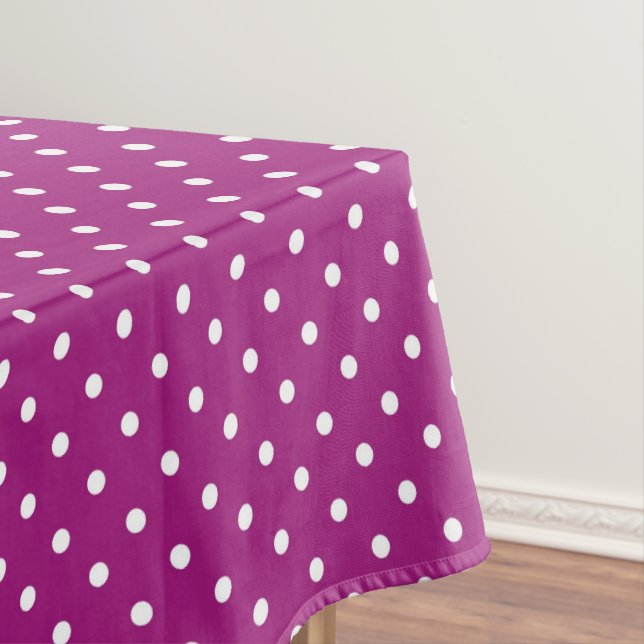 Toalha De Mesa Purple Polka Dot Pattern (Posição Original)