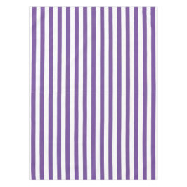 Toalha De Mesa Púrpura e branca, em forma simples, e riscado bran