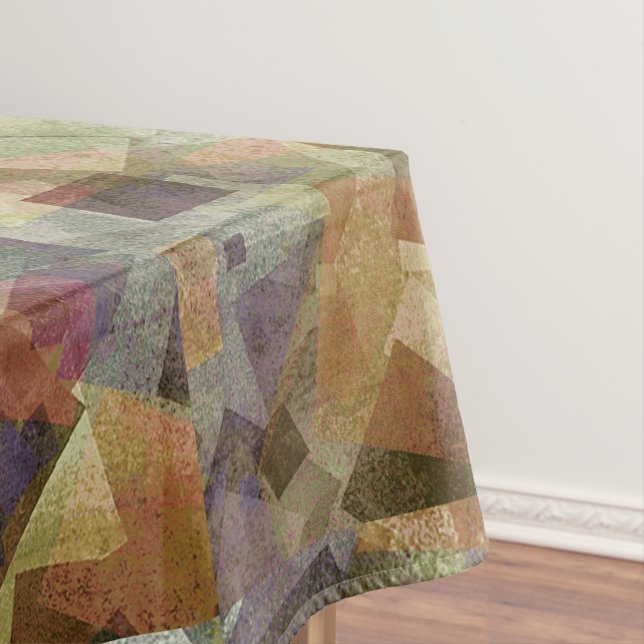 Toalha De Mesa Quadrados abstratos claros (Posição Original)