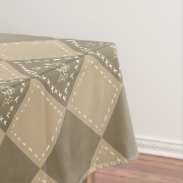 Toalha De Mesa Quadrados de flores rabiscadas em mosaico