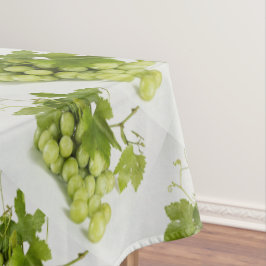 Toalha de Mesa Quadriculada com Uvas Verdes