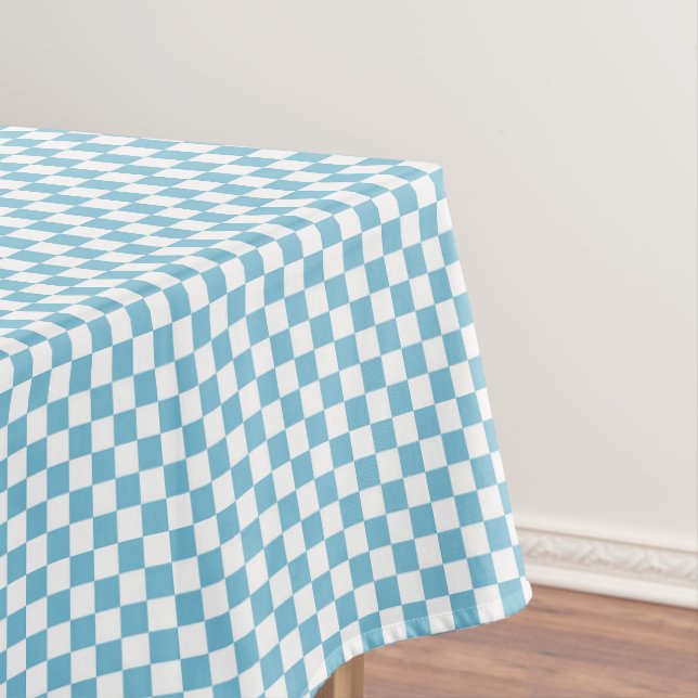 Toalha De Mesa Quadro de Verificação Branco (Posição Original)