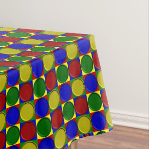 Toalha De Mesa QUADROS PRIMÁRIOS, PONTOS INVERTIDOS - 52x70 TABLE