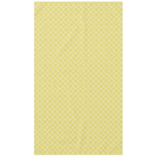 Toalha De Mesa Quatrefoil amarelo e branco ensolarado
