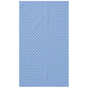 Toalha De Mesa Quatrefoil azul e branco do Cornflower