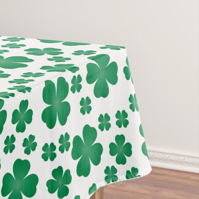 Toalha De Mesa Quatro Folhas de Pano Verde (Posição Original)