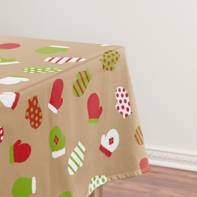 Toalha De Mesa Que Divertido! Tablete de mitenes de Natal (Posição Original)