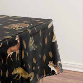 Toalha De Mesa Queda de animais florestais Folhas de outono queda