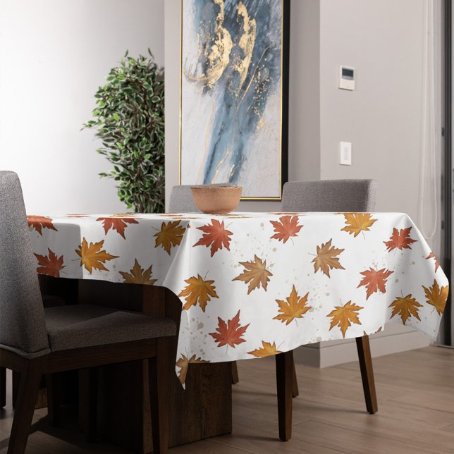 Toalha De Mesa Queda do outono A queda de folhagem deixa uma vege (Beautiful fall foliage simple maple leaves table cloth)