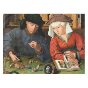 Toalha De Mesa Quentin Matsys - O Moneylender e sua esposa