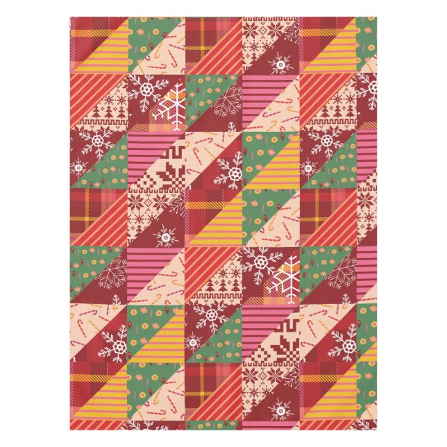 Toalha De Mesa Quilt de Natal (Frente)