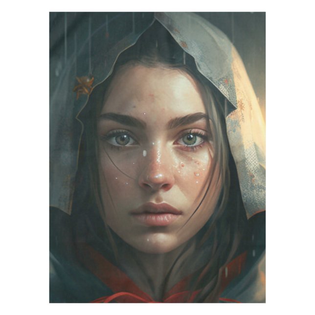Toalha De Mesa Rain hood girl (Frente)